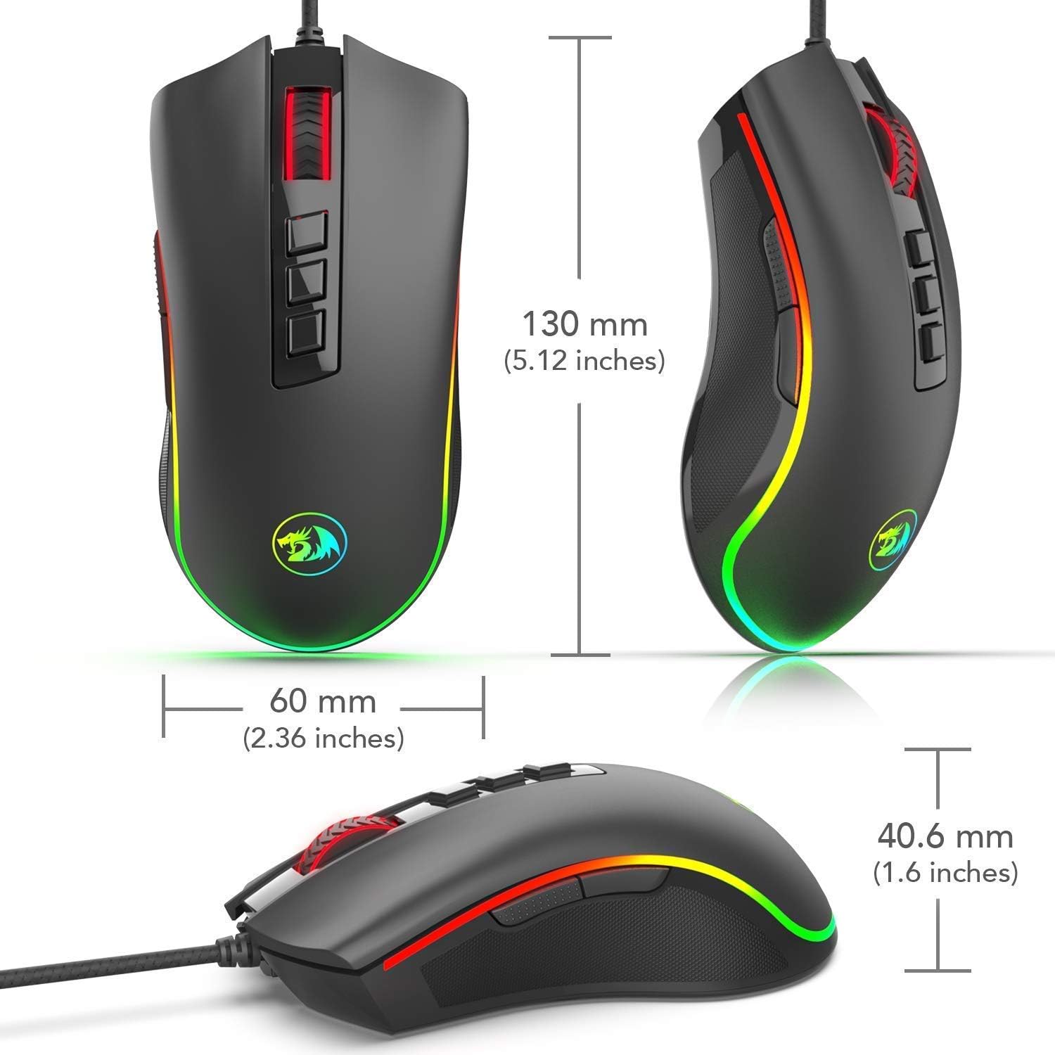 Redragon M711 Cobra RGB Gaming Mouse - AHW Store