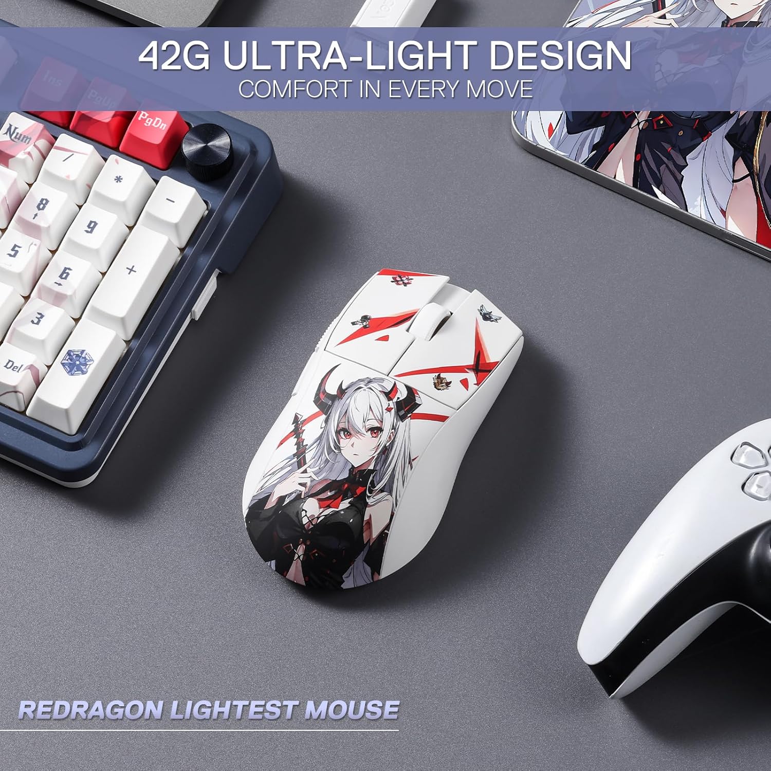 Redragon M916AK - PRO Wireless Gaming Mouse 49g 26000 DPI 3 - Mode Black - AHW Store