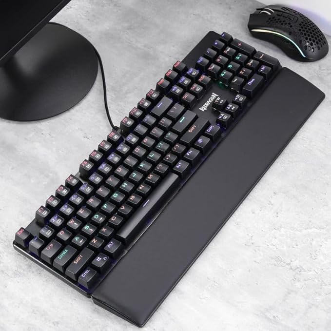 Redragon Meteor M P036 Memory Foam Wrist Rest Pad for Keyboard, Black - AHW Store