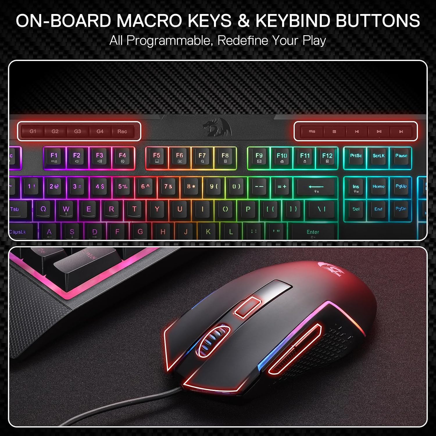 Redragon S151 Gaming Keyboard & Mouse Combo - AHW Store