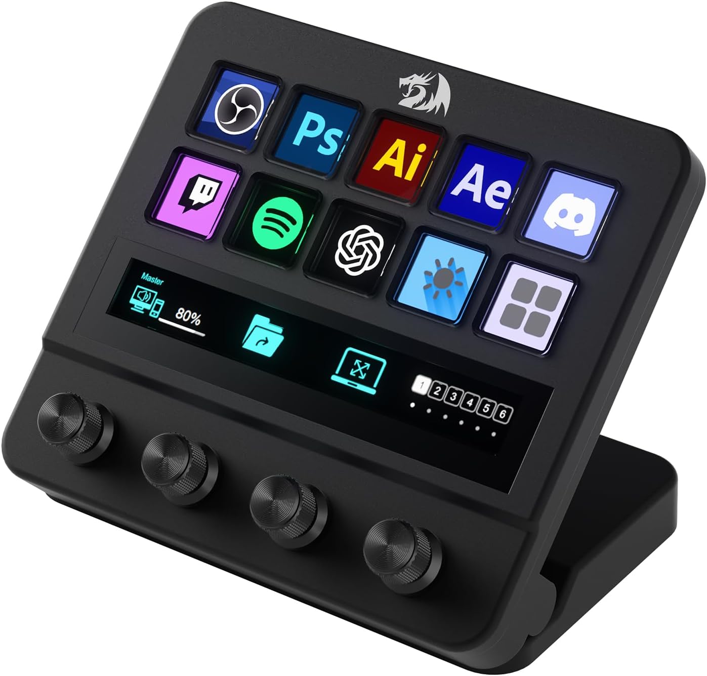 Redragon SS - 552 Stream Controller, Wired, Black, 10 Keys - AHW Store