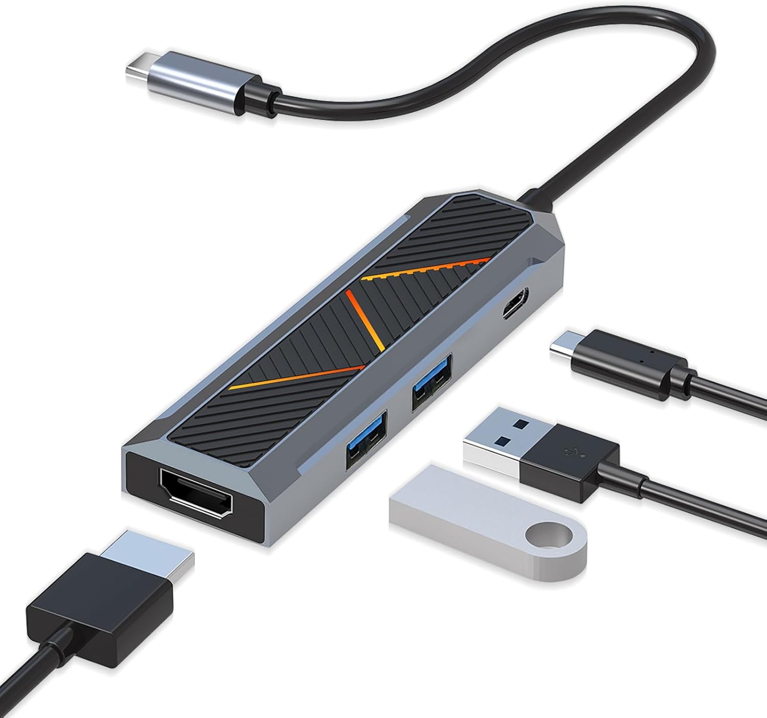 Redragon USB C Docking Station, 4 - in - 1 USB - C Hub, 4K@60HZ HDMI Adapter, Type C 100W Power Delivery, - AHW Store