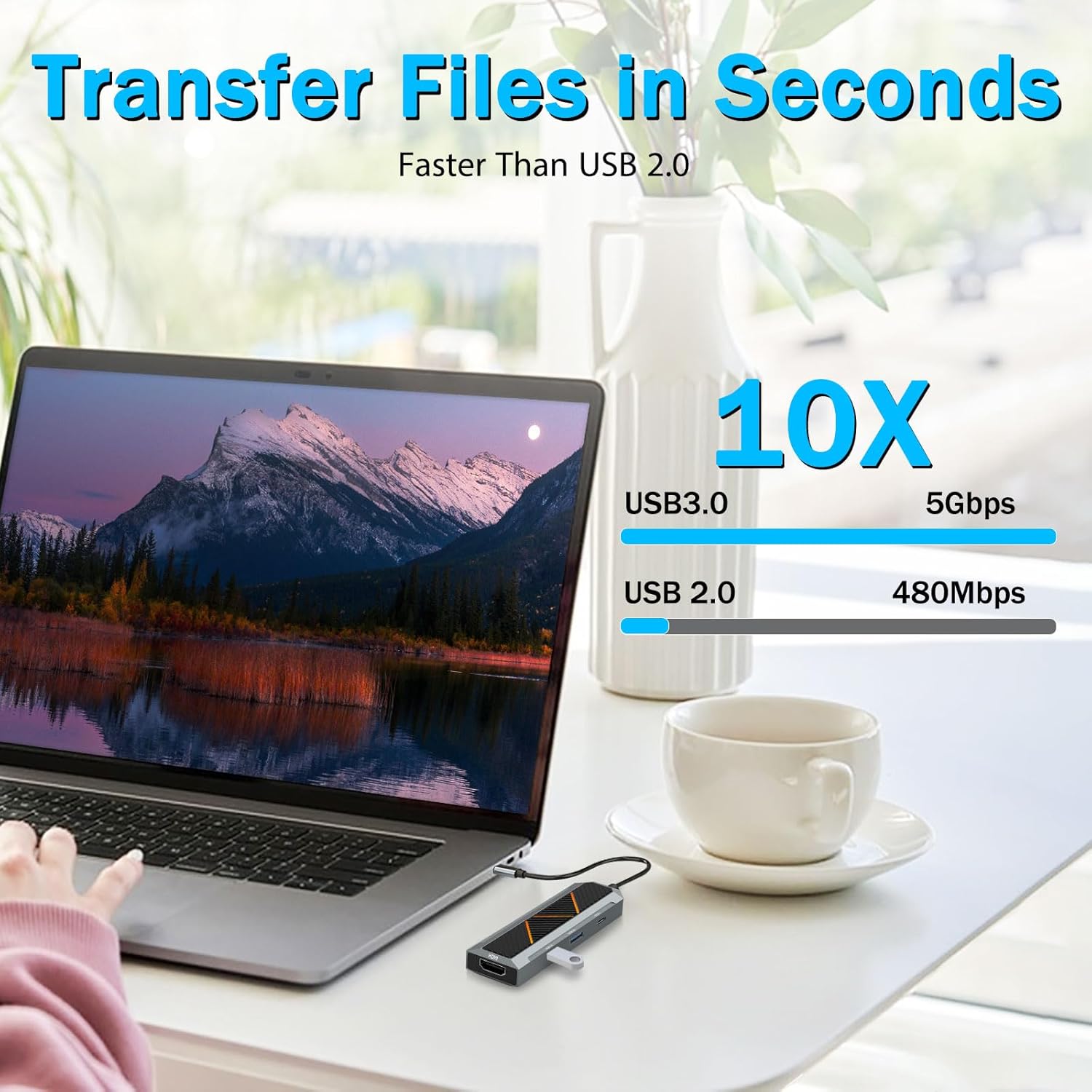 Redragon USB C Docking Station, 4 - in - 1 USB - C Hub, 4K@60HZ HDMI Adapter, Type C 100W Power Delivery, - AHW Store