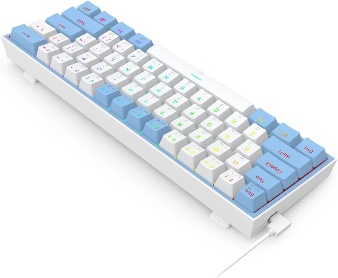 Redragon Wired Mechanical Keyboard FIZZ K617 60%, Red Switches, No - Slip Stand, Vibrant RGB, Hot - Swap - AHW Store