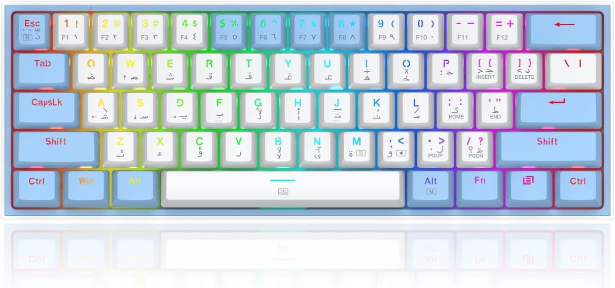Redragon Wired Mechanical Keyboard FIZZ K617 60%, Red Switches, No - Slip Stand, Vibrant RGB, Hot - Swap - AHW Store