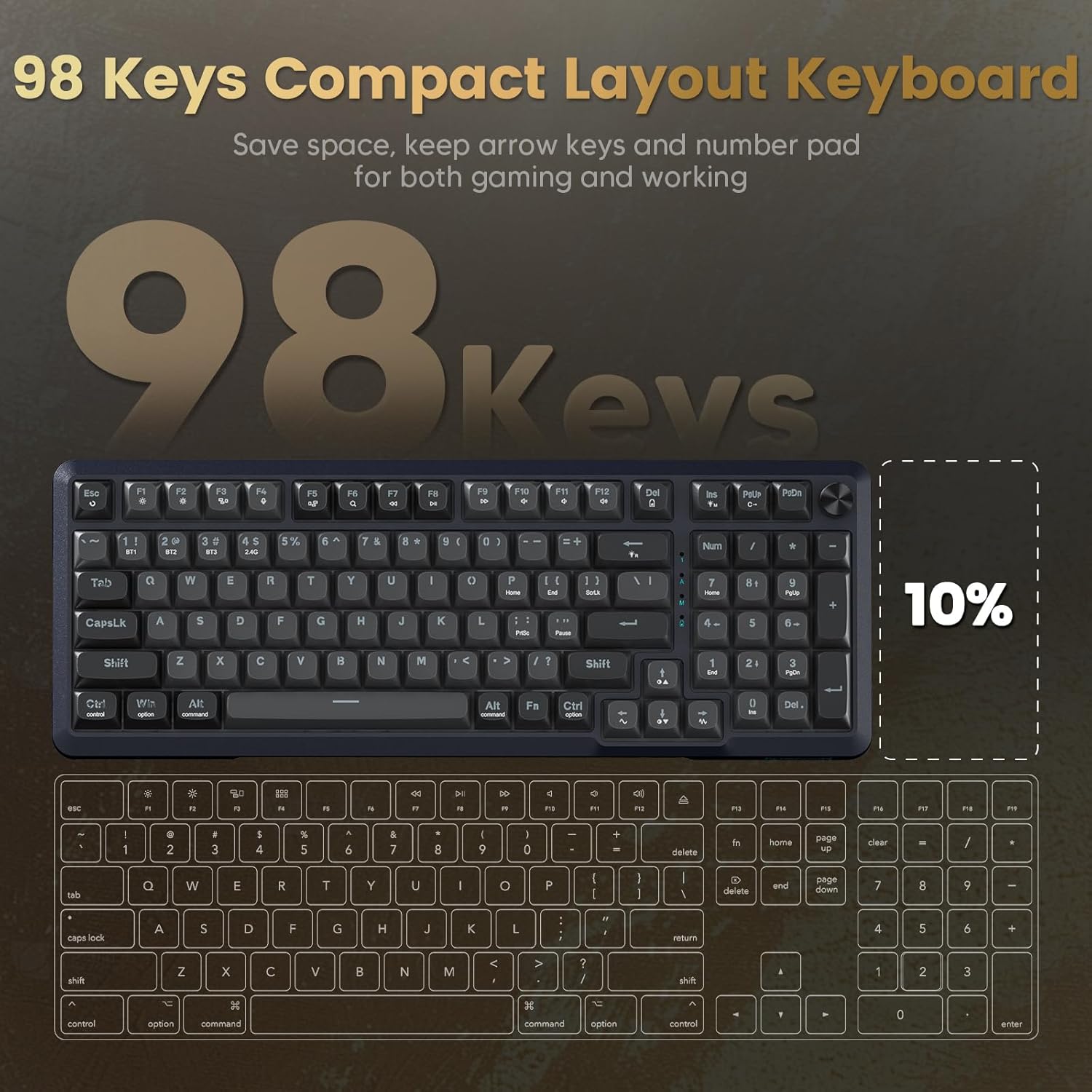 Redragon Wireless Mechanical Keyboard K688 - AHW Store