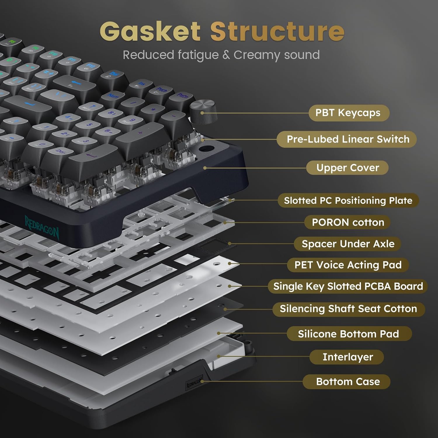 Redragon Wireless Mechanical Keyboard K688 - AHW Store