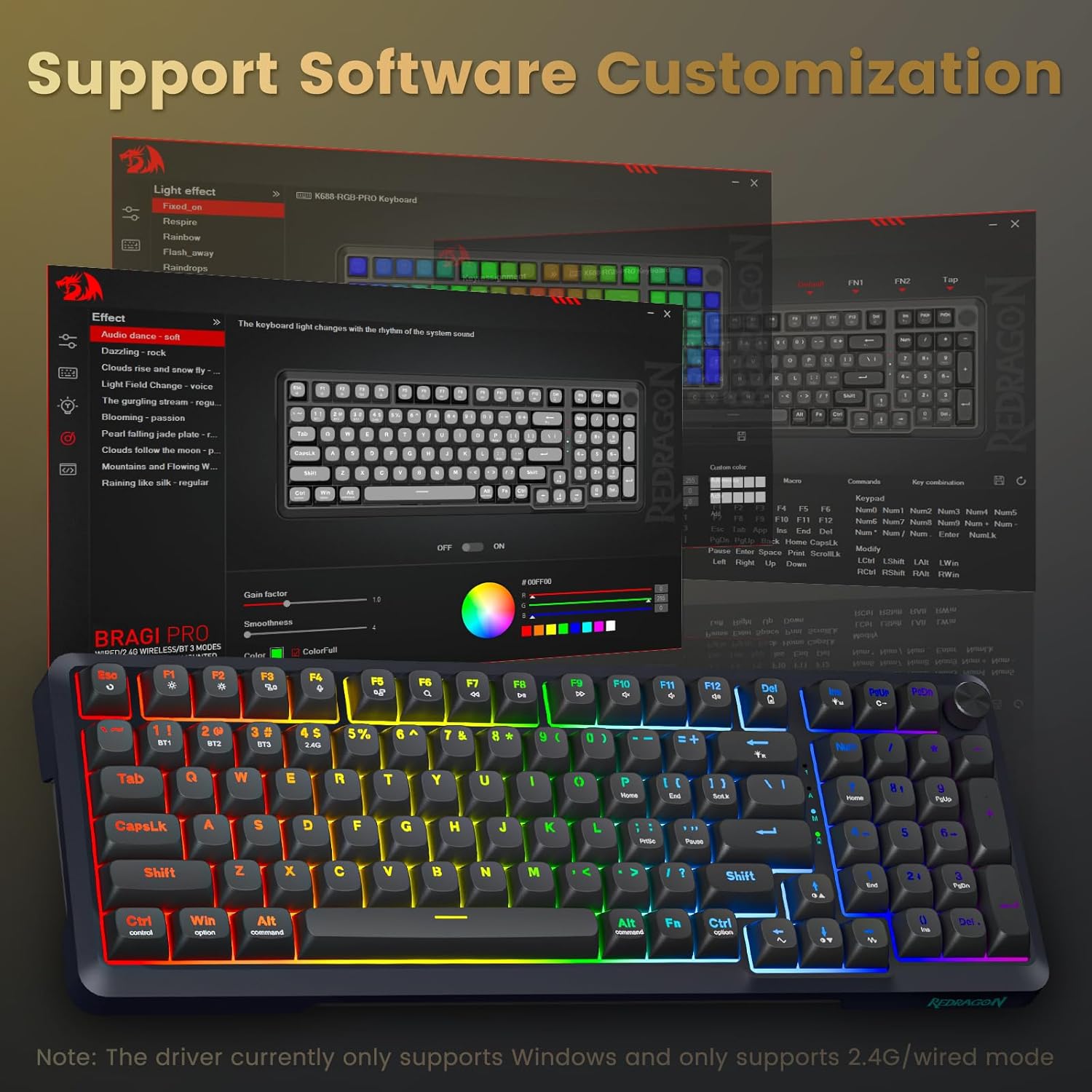 Redragon Wireless Mechanical Keyboard K688 - AHW Store