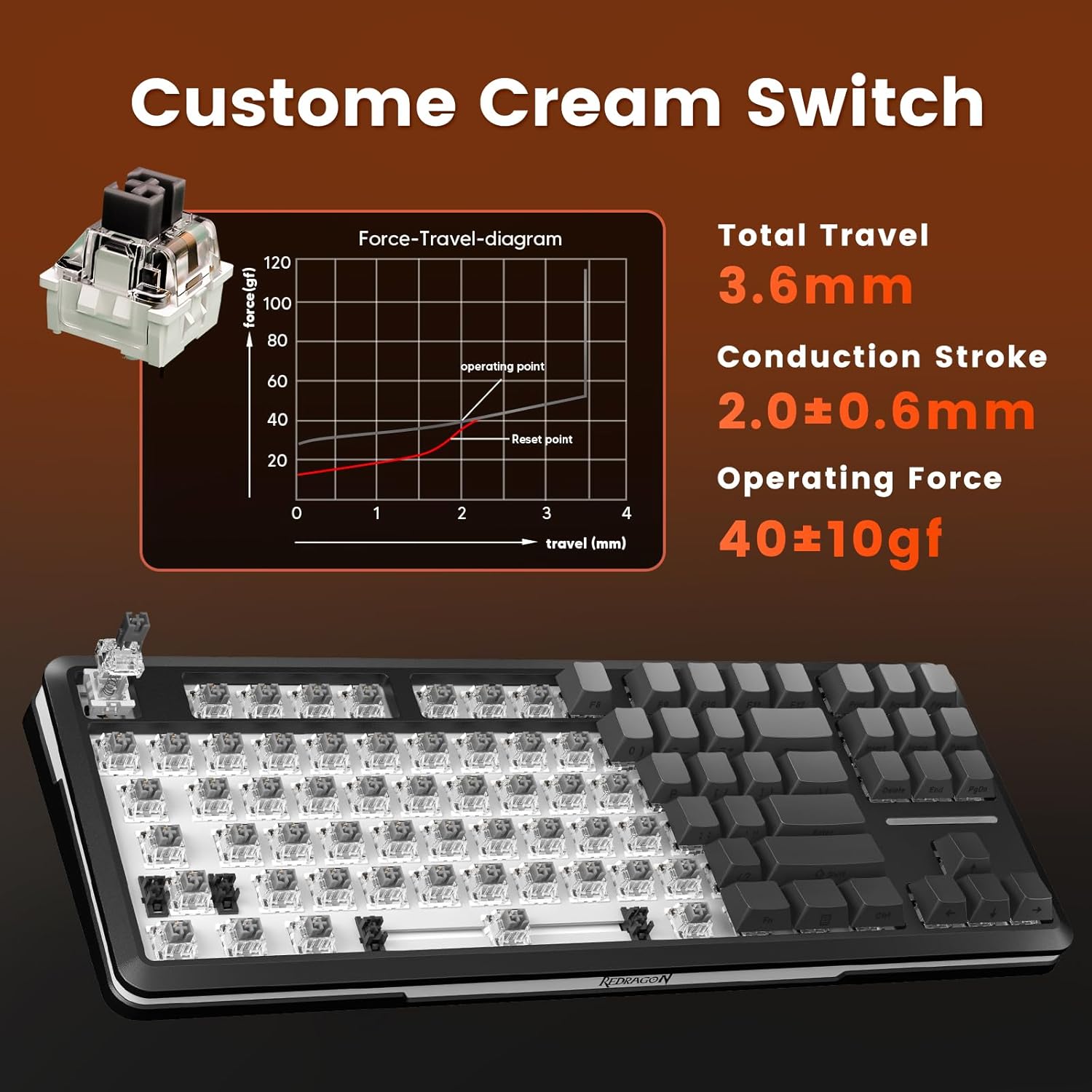 Redragon Wireless Mechanical Keyboard TKL RGB - AHW Store