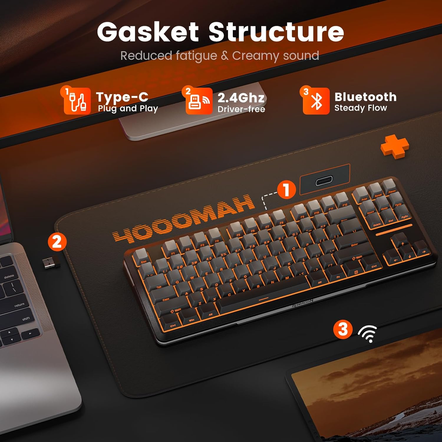 Redragon Wireless Mechanical Keyboard TKL RGB - AHW Store