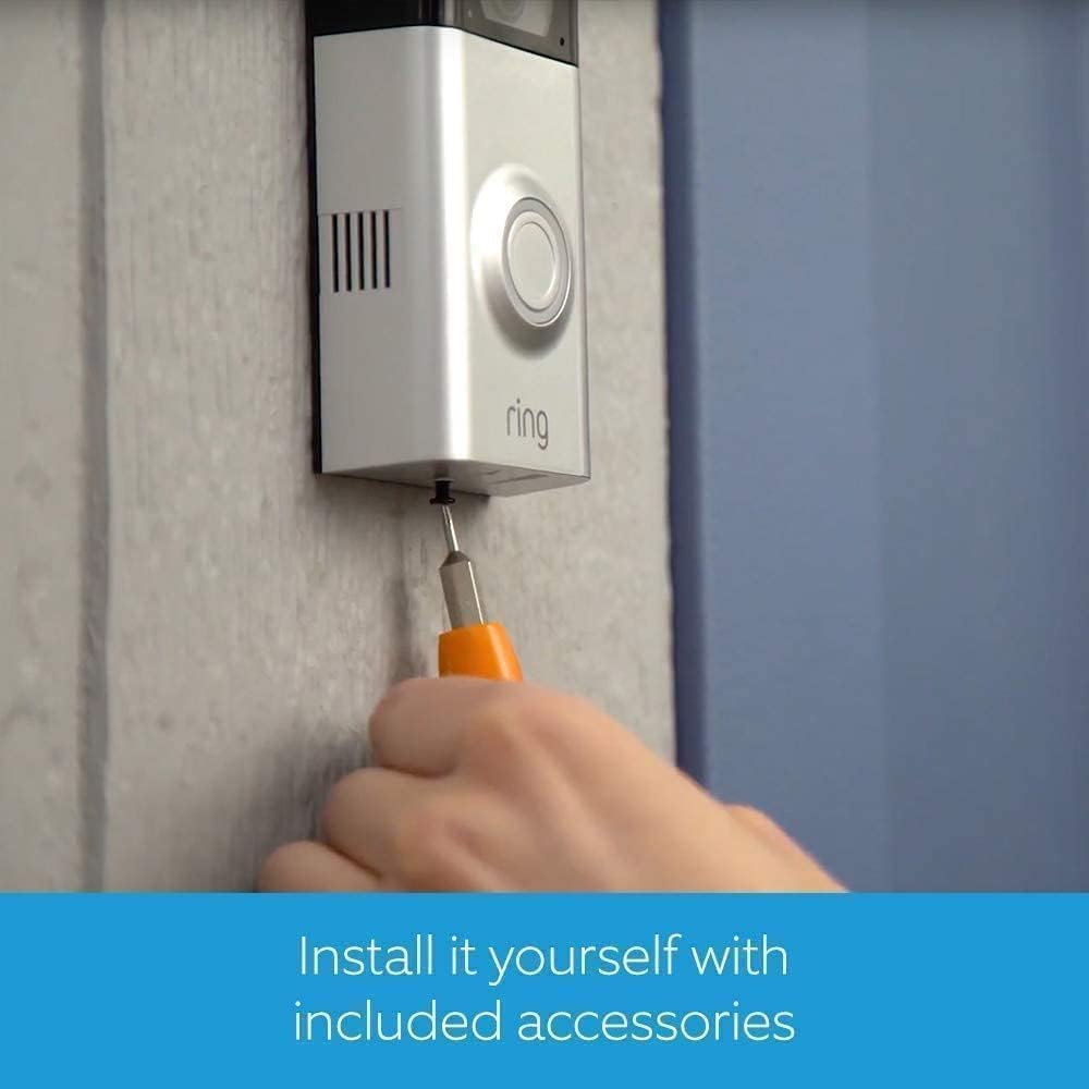 Ring Weatherproof Full HD Video Wifi Satin Nickel Doorbell - AHW Store