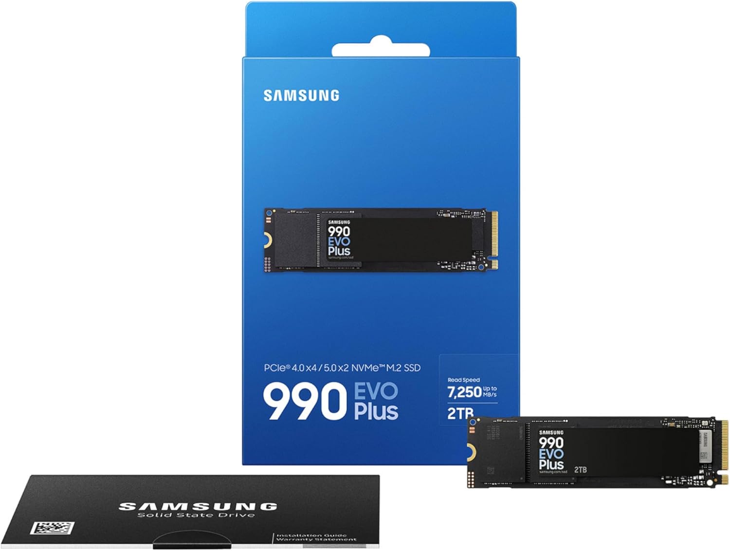SAMSUNG 990 EVO Plus SSD 2TB, PCIe 4.0 x4 M.2 2280, Speeds Up - to 7,250MB/s, Upgrade Storage for PC/L - AHW Store