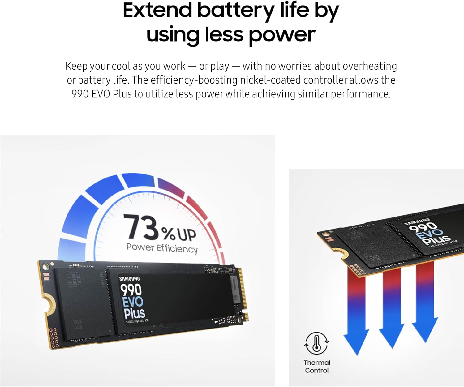 SAMSUNG 990 EVO Plus SSD 2TB, PCIe 4.0 x4 M.2 2280, Speeds Up - to 7,250MB/s, Upgrade Storage for PC/L - AHW Store