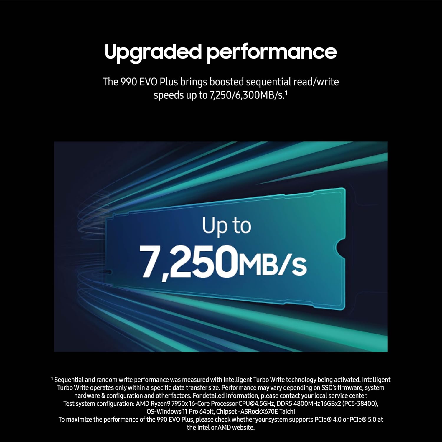SAMSUNG 990 EVO Plus SSD 2TB, PCIe 4.0 x4 M.2 2280, Speeds Up - to 7,250MB/s, Upgrade Storage for PC/L - AHW Store