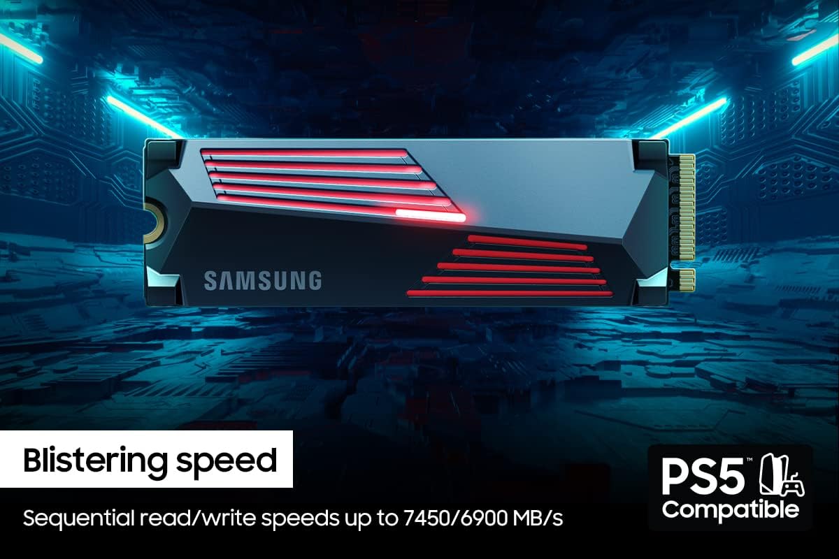 Samsung 990 Pro 1TB With Heatsink PCIe 4.0 Nvme M.2 SSD - AHW Store