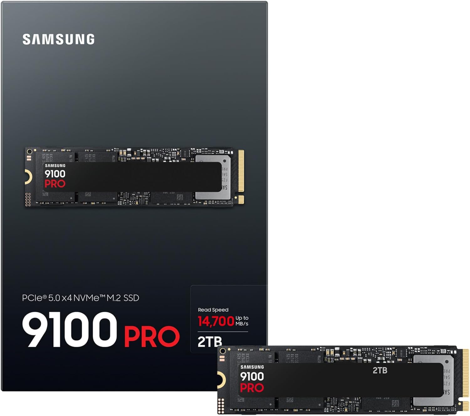 Samsung Memory MZ - VAP2T0BW 9100 PRO Internal SSD 2TB, PCIe 5.0 x4, NVMe 2.0, SSD Designed for Profes - AHW Store