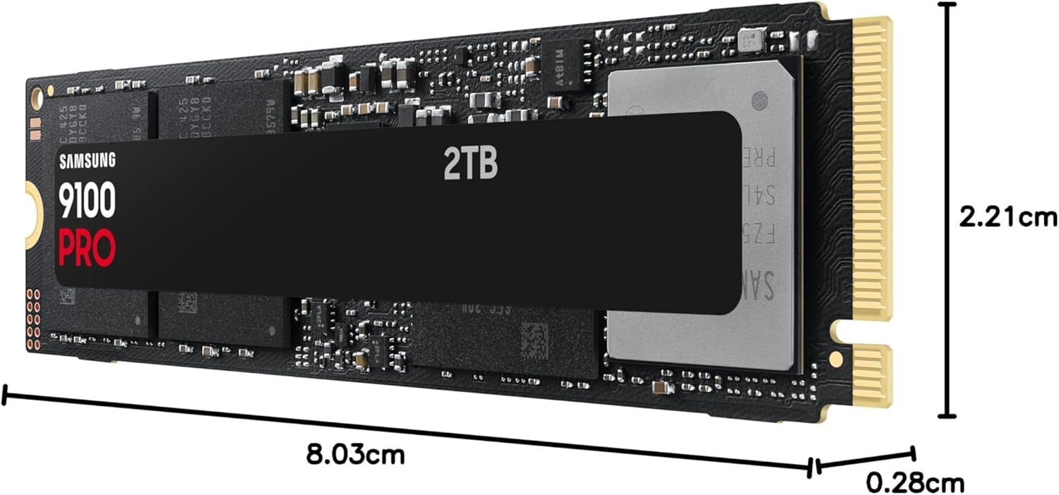 Samsung Memory MZ - VAP2T0BW 9100 PRO Internal SSD 2TB, PCIe 5.0 x4, NVMe 2.0, SSD Designed for Profes - AHW Store