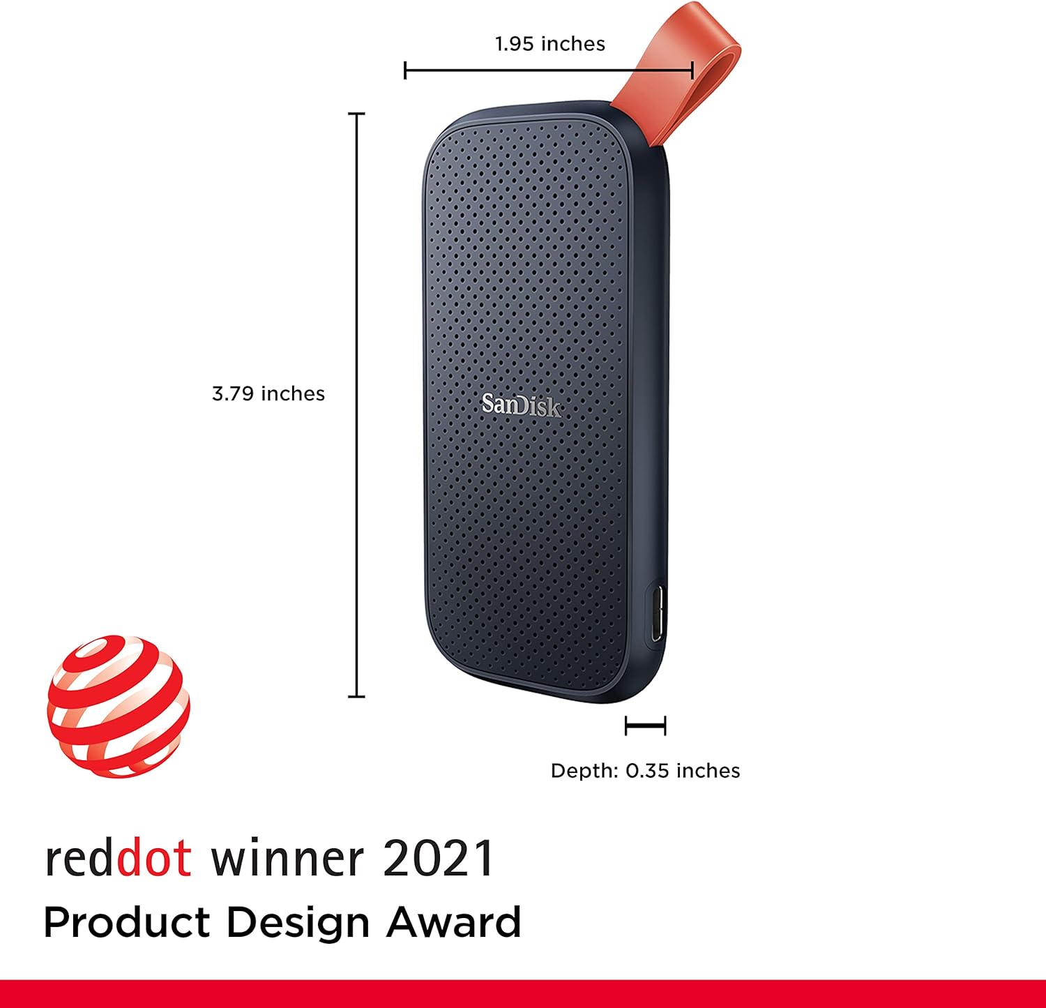 SanDisk Portable SSD 1TB - Up to 800MB/s, USB - C, USB 3.2 Gen 2 - SDSSDE30 - 1T00 - G26 - AHW Store