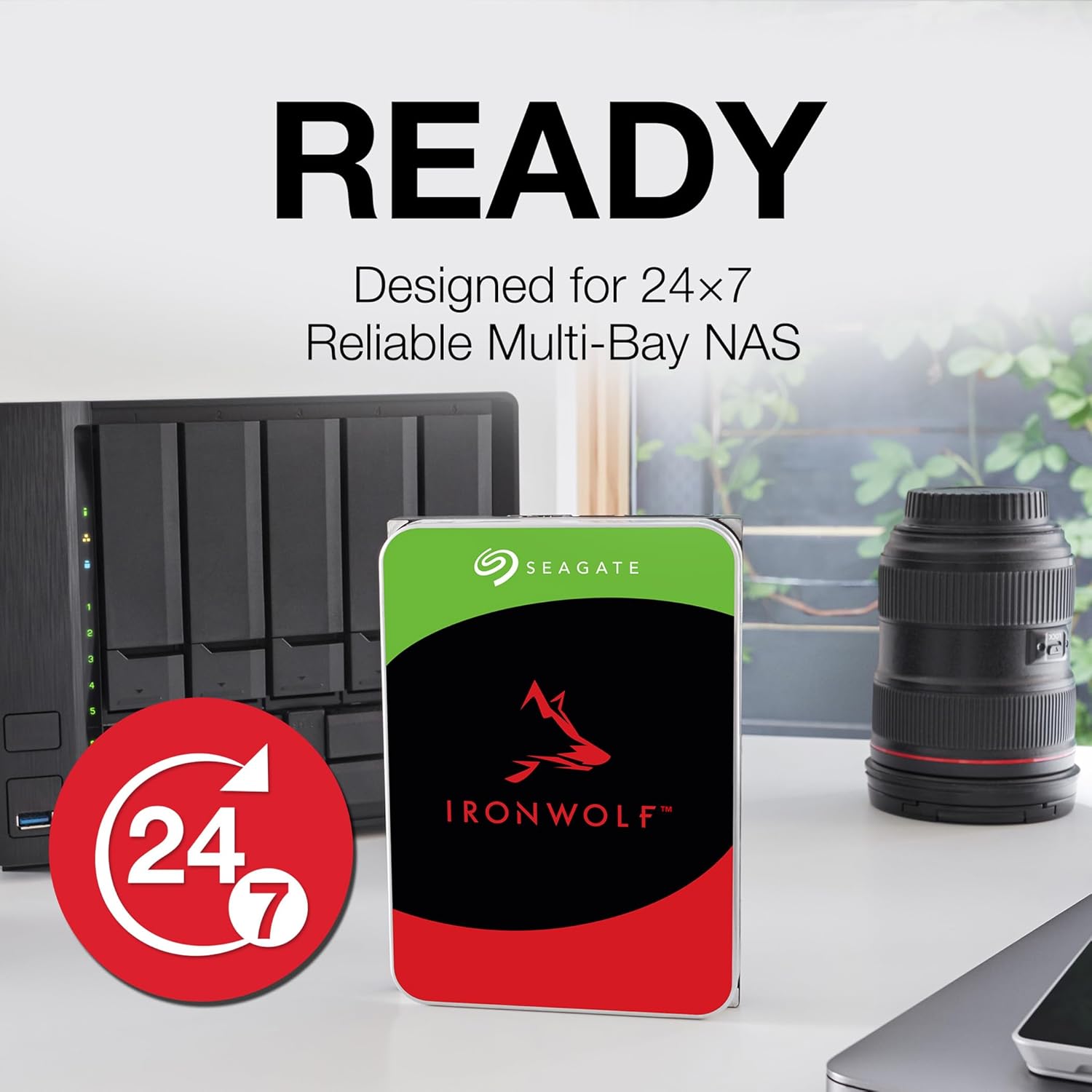 Seagate IronWolf, 10TB, NAS, Internal Hard Drive, CMR, 3.5 Inch, SATA, 6GB/s, 7.200 RPM, 256MB Cache - AHW Store