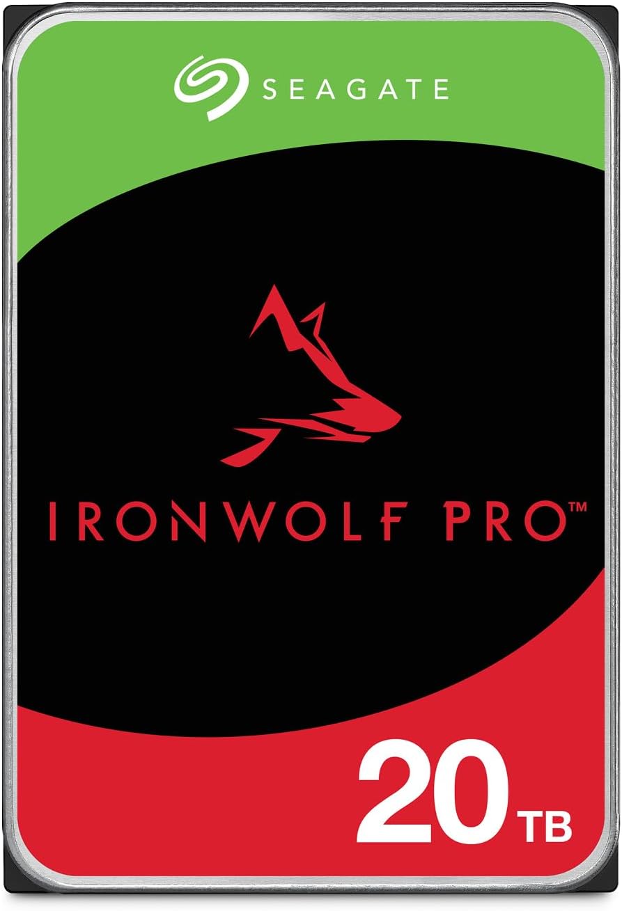 Seagate IronWolf Pro, 20 TB, Enterprise NAS Internal HDD –CMR 3.5 Inch, SATA 6 Gb/s, 7,200 RPM, 256 - AHW Store