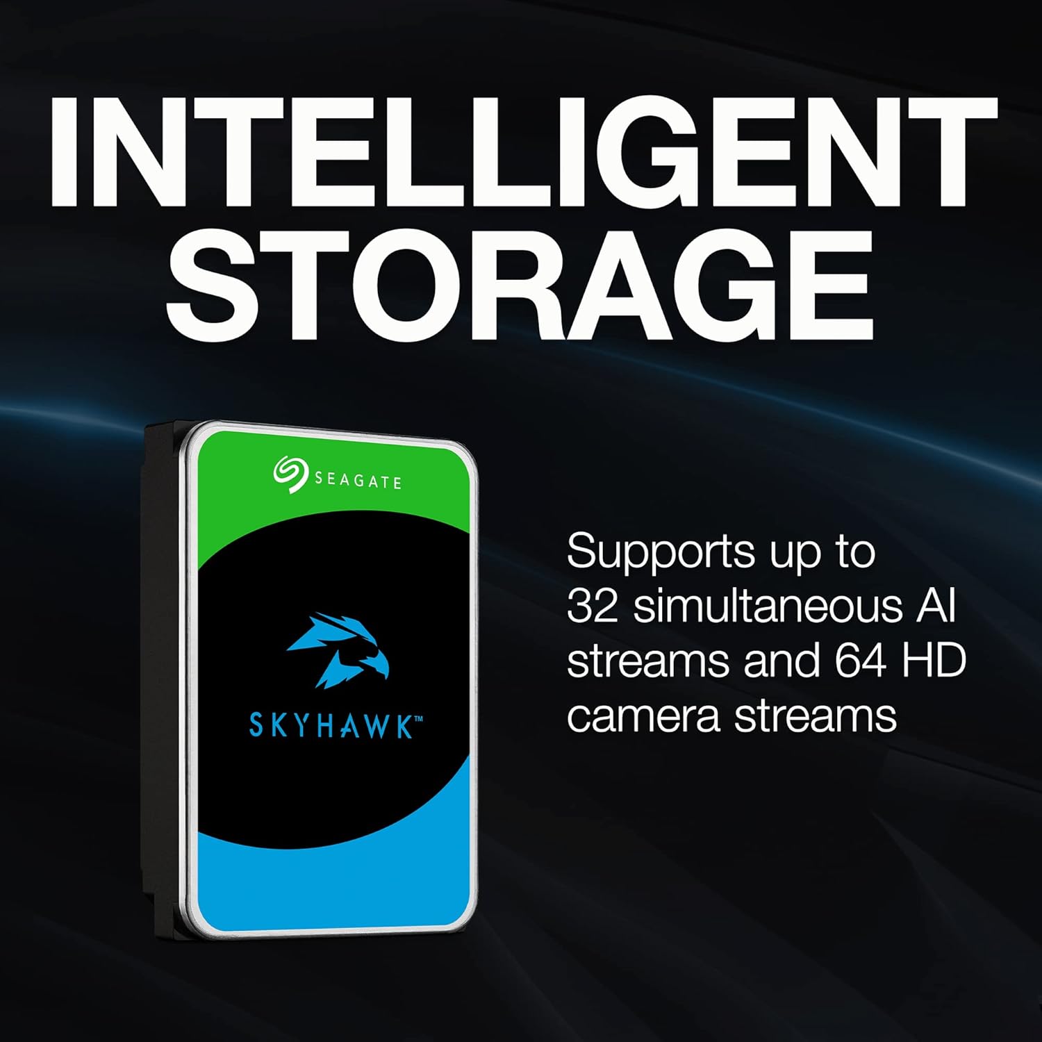 Seagate Skyhawk AI 8TB Surveillance Internal Hard Drive HDD–3.5 Inch SATA 6Gb/s 256MB Cache + Drive - AHW Store