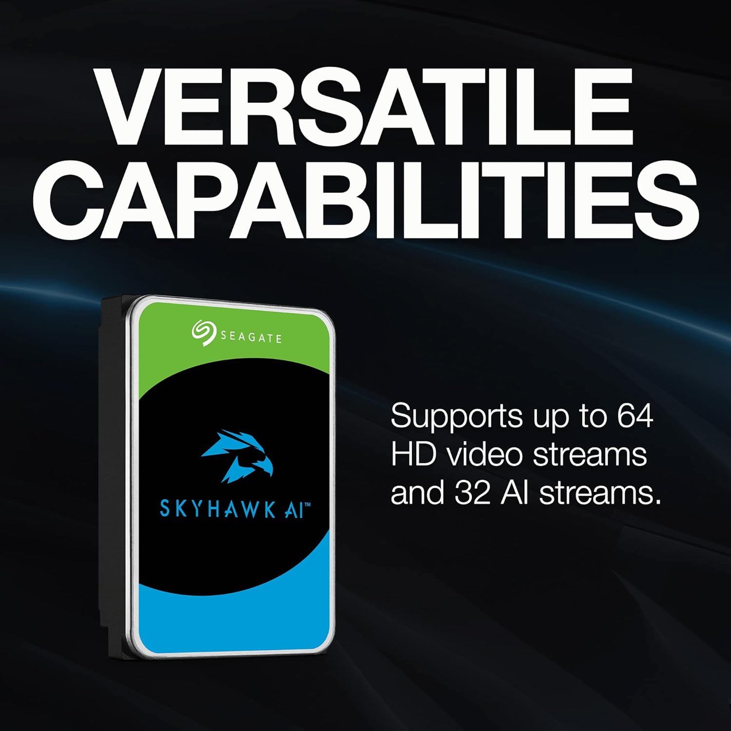 Seagate SkyHawk AI Internal Surveillance Hard Drive HDD 8TB 3.5 SATA 6Gb/s 256MB Cache DVR/NVR Secur - AHW Store