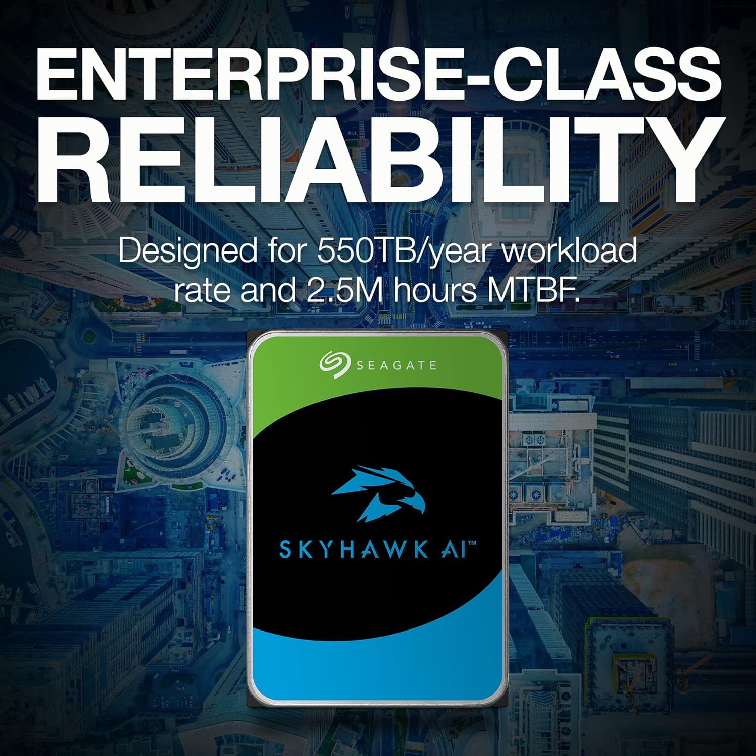 Seagate SkyHawk AI Internal Surveillance Hard Drive HDD 8TB 3.5 SATA 6Gb/s 256MB Cache DVR/NVR Secur - AHW Store