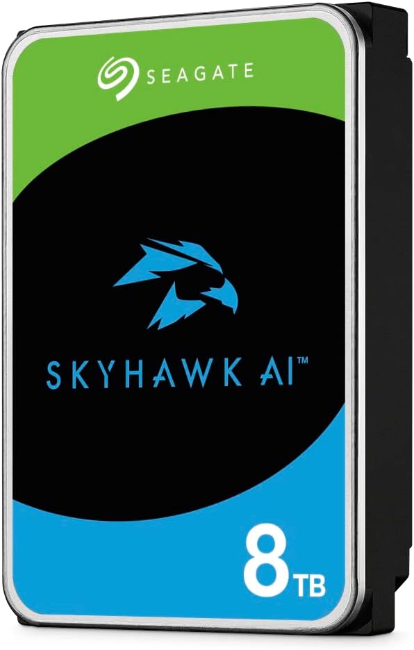 Seagate SkyHawk AI Internal Surveillance Hard Drive HDD 8TB 3.5 SATA 6Gb/s 256MB Cache DVR/NVR Secur - AHW Store