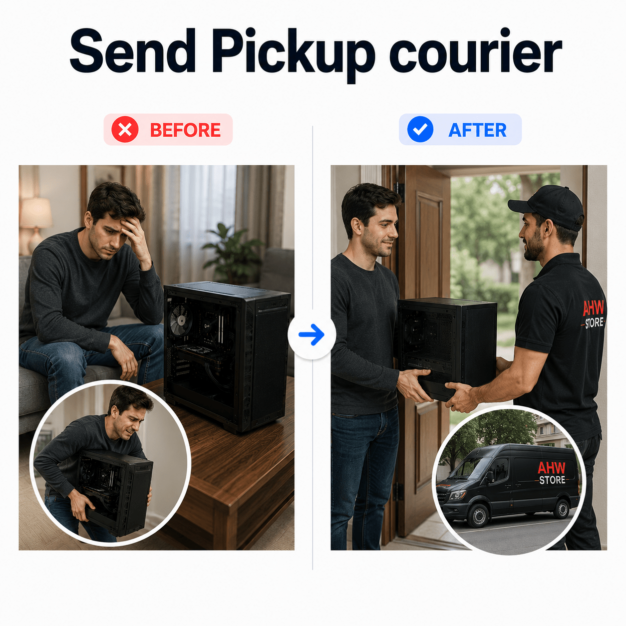 Send Pickup courier - AHW Store
