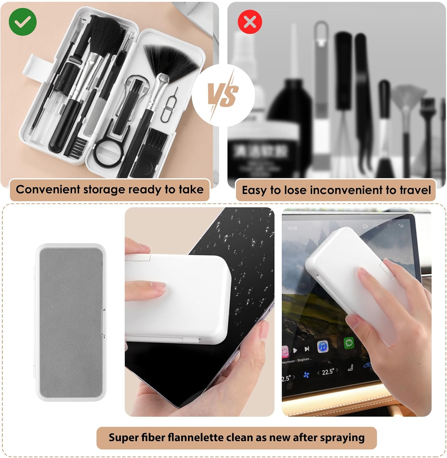 Simpeak 18 - in - 1 Electronic Cleaning Kit, Keyboard, Laptop, Phone, PC Monitor, Camera Cleaner, Black, - AHW Store