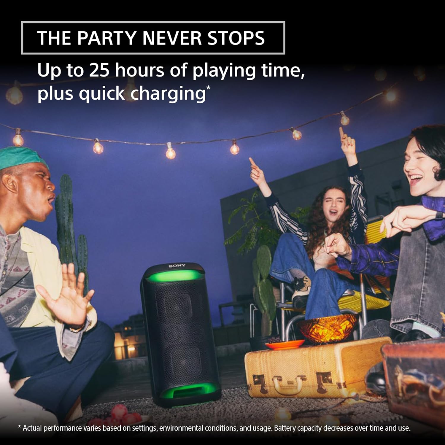 Sony SRS - XV500 X - Series Wireless Portable Bluetooth Karaoke Party Speaker IPX4 Splash - Resistant with - AHW Store