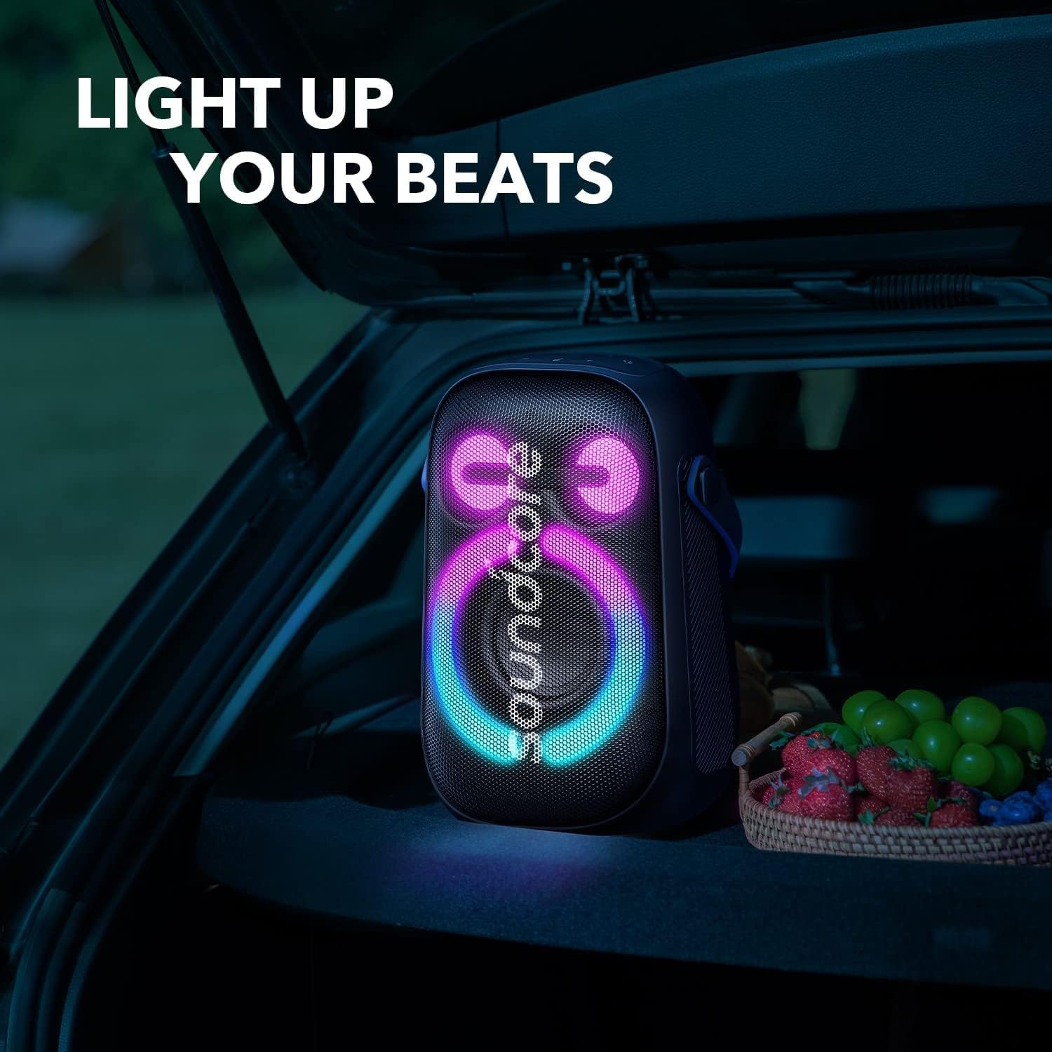 Soundcore Anker Rave Neo 2 Portable Speaker with 80W Stereo Sound, PartyCast 2.0, Light Show, IPX7 W - AHW Store