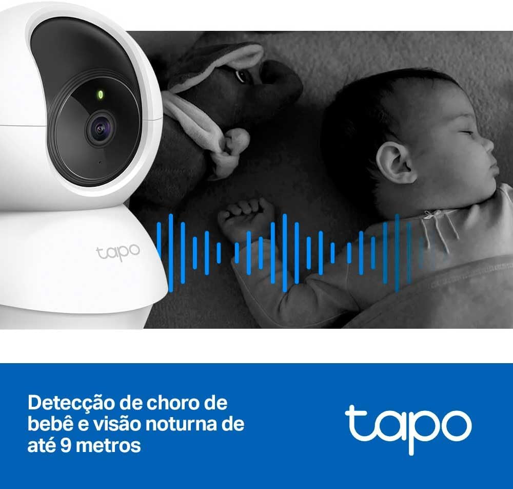 Tapo c200 360 - degree smart wi - fi pan and tilt camera, 1080 p - white - AHW Store