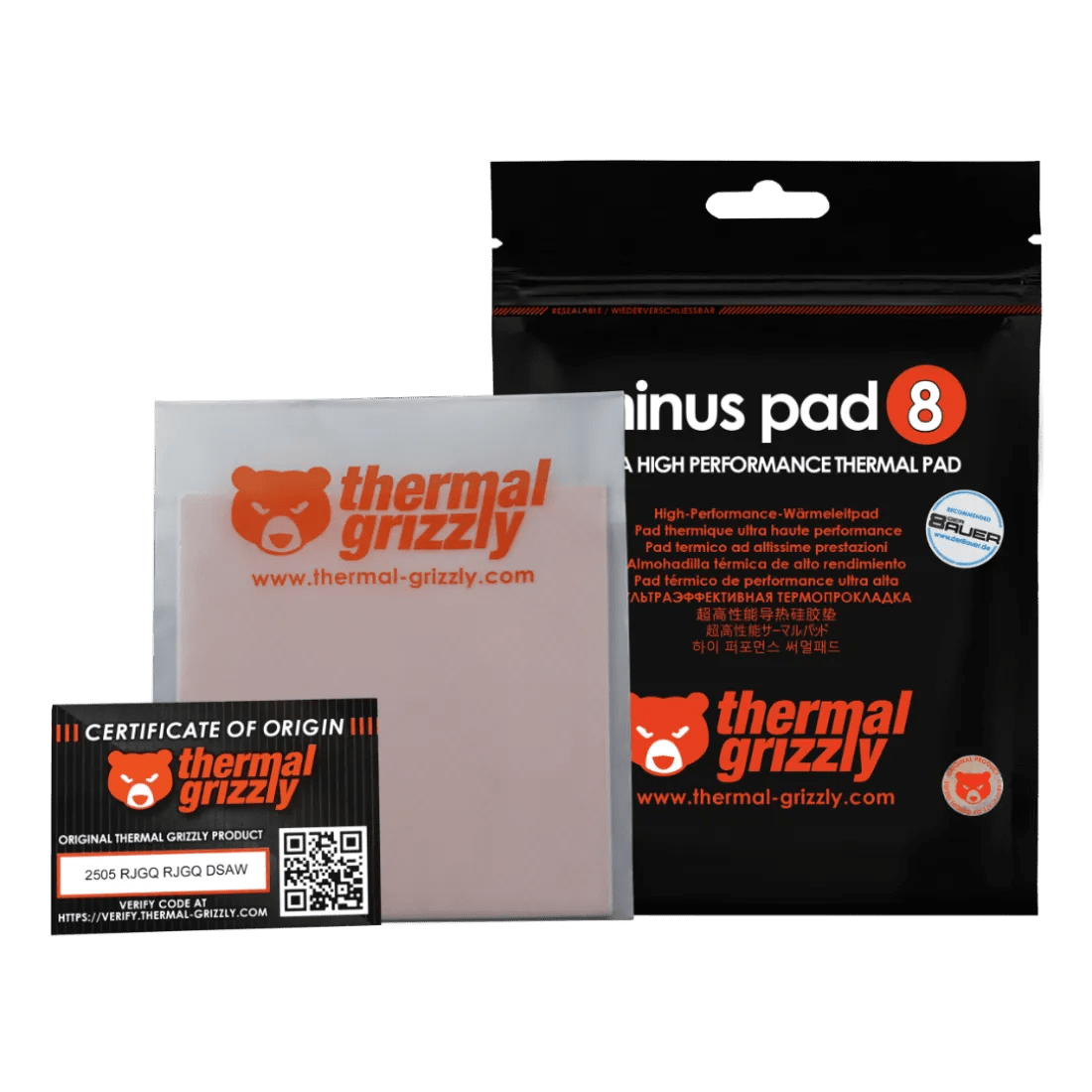 Thermal Grizzly Minus Pad 8 100x100x3.0mm Thermal Pad - AHW Store
