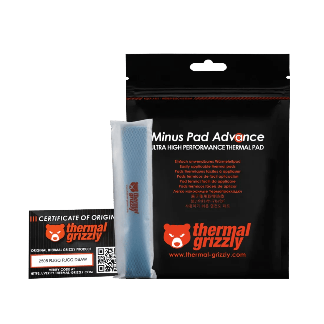Thermal Grizzly Minus Pad Advance 120x20x3.0mm 4 Pcs Thermal Pad - AHW Store
