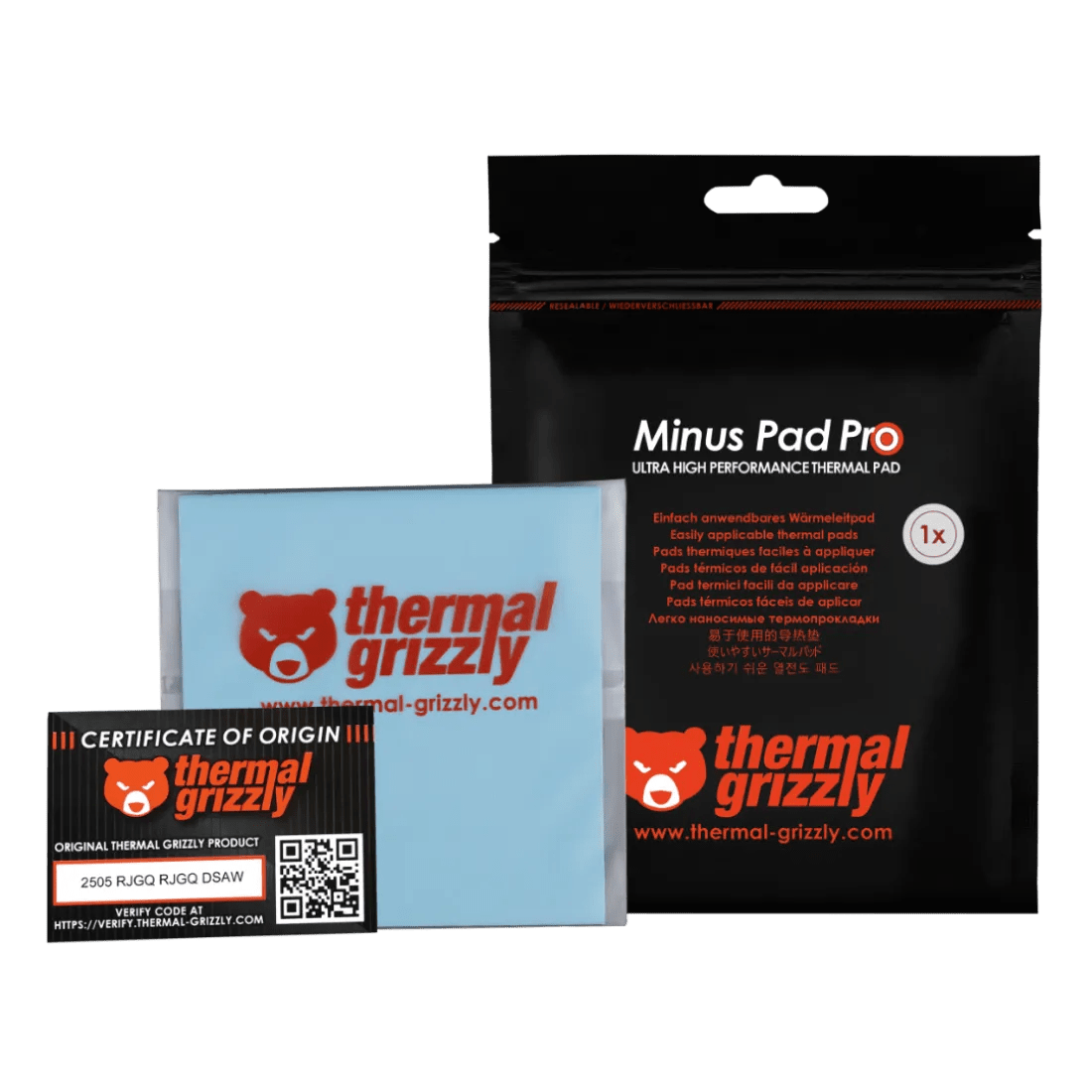 Thermal Grizzly Minus Pad Pro 100x100x0.5mm Thermal Pad - AHW Store