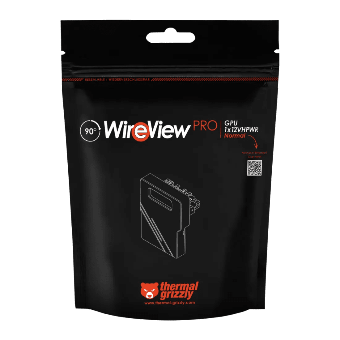 Thermal Grizzly WireView 90 Pro GPU 1x12VHPWR Normal advanced and monitoring for Graphics Cards - AHW Store