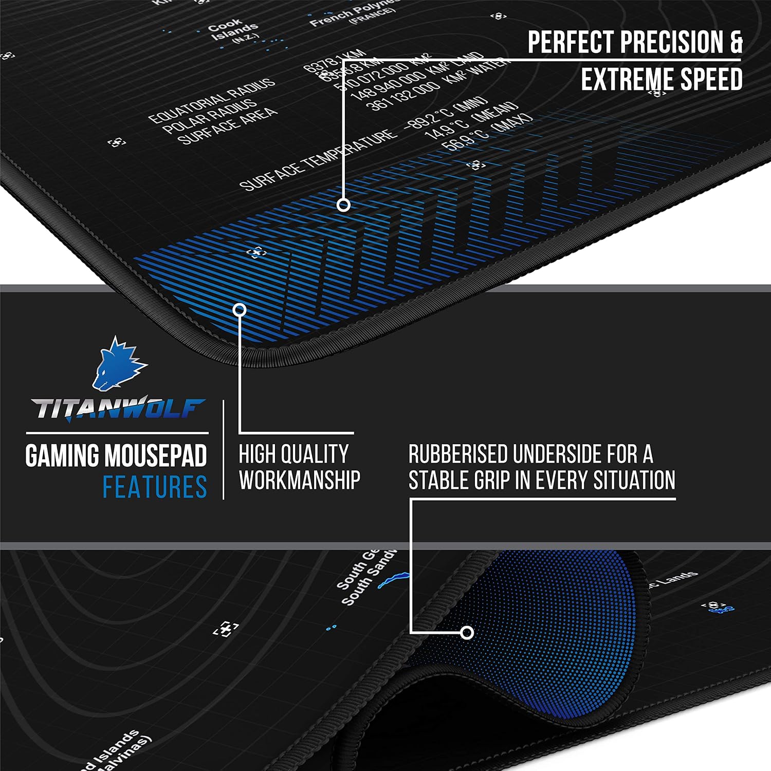 TITANWOLF XXL Speed Gaming Mouse Mat - AHW Store