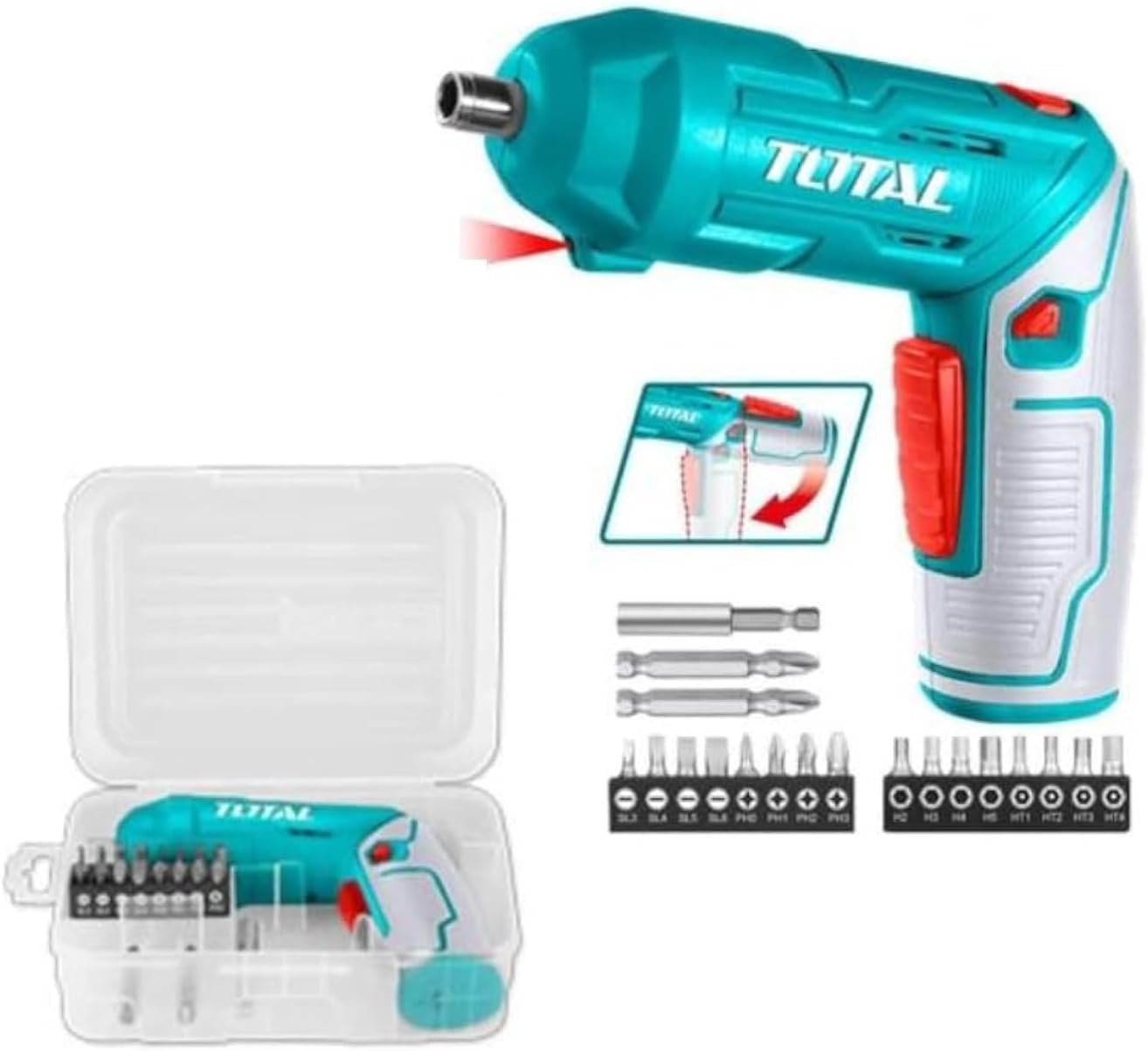 Total 4V Lithium-Ion Cordless Screwdriver - AHW Store