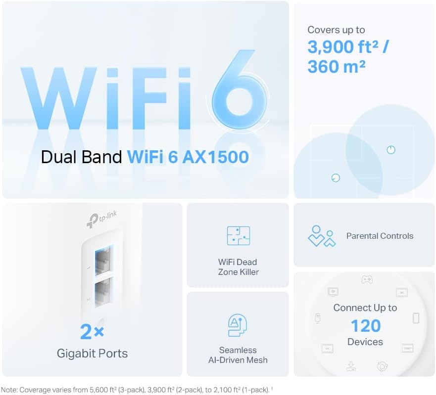 TP - Link Deco X10 AX1500 Whole Home Mesh Wi - Fi 6 System 3 - Pack - AHW Store