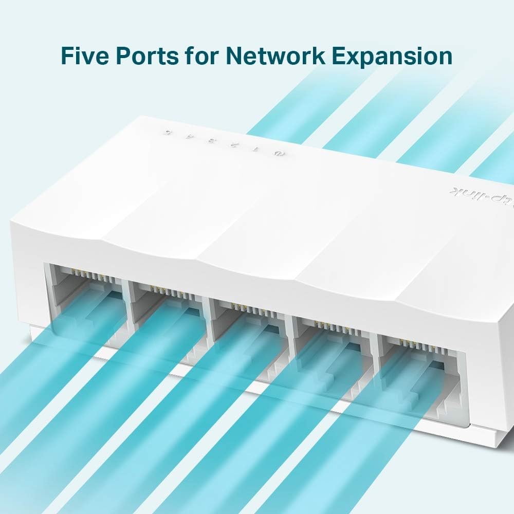 TP - LINK LS1005 Desktop Switch, 5 Ports - White - AHW Store