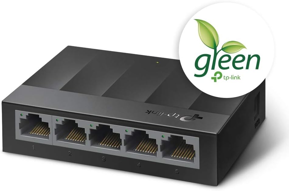 TP - LINK LS1005G Desktop Switch, 5 Ports - Black - AHW Store