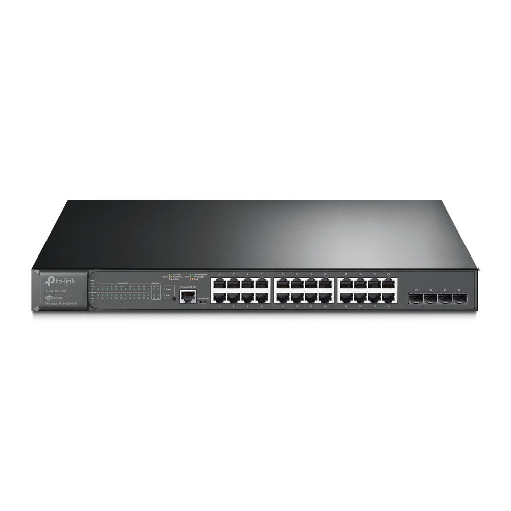 TP-Link TL-SG3428MP 28-Port Gigabit L2 Managed PoE+ Switch, 24 PoE+ Ports, 4× SFP - AHW Store
