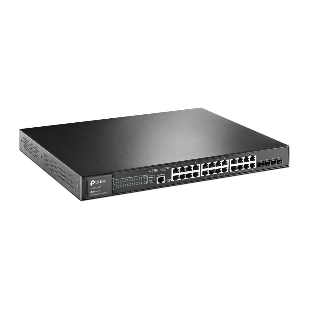 TP-Link TL-SG3428MP 28-Port Gigabit L2 Managed PoE+ Switch, 24 PoE+ Ports, 4× SFP - AHW Store
