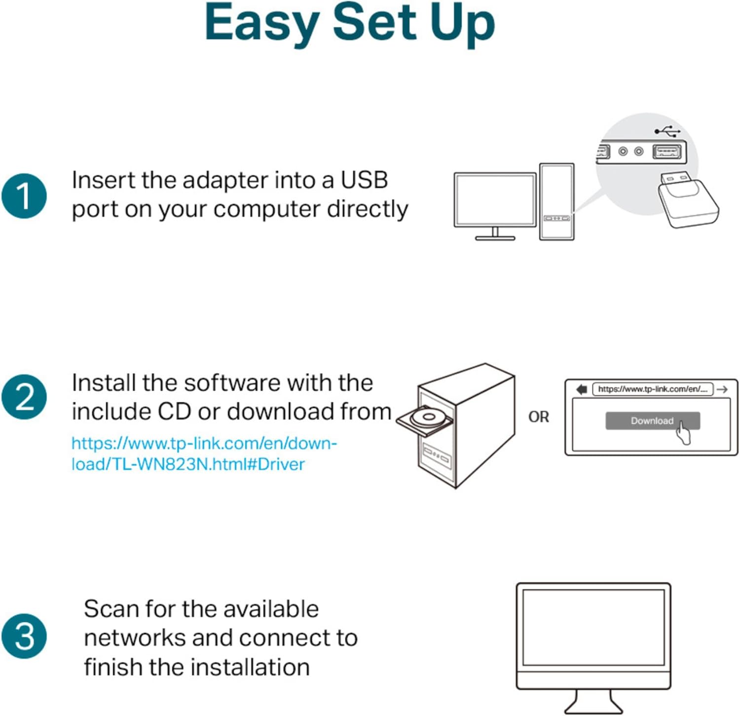 TP-Link TL-WN823N 300Mbps USB Adapter - AHW Store