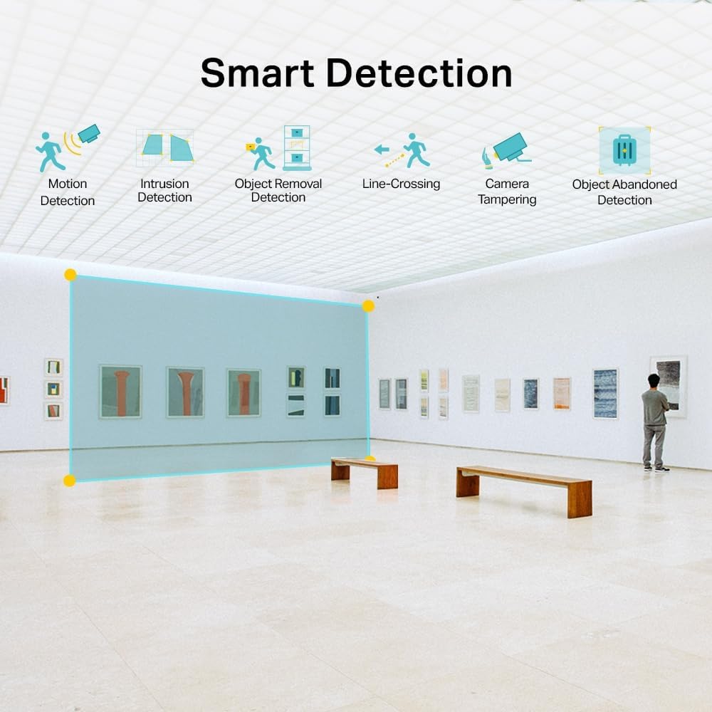 TP - Link VIGI 4MP IR Turret Network Smart Security Camera, Surveillance Camera, Night Vision, AI Dete - AHW Store