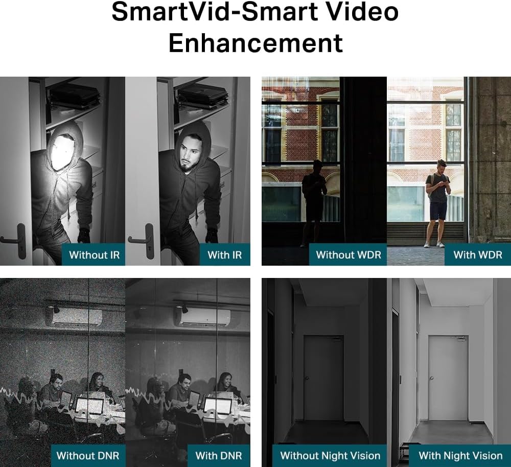 TP - Link VIGI 4MP IR Turret Network Smart Security Camera, Surveillance Camera, Night Vision, AI Dete - AHW Store