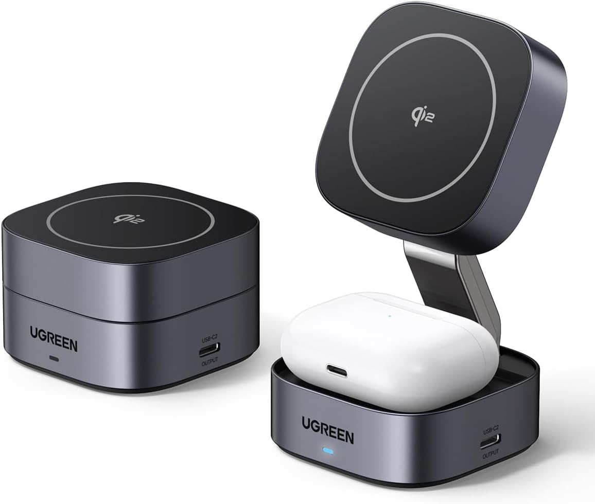 UGREEN 2 - in - 1 Magnetic Wireless Charger35316 15W (1) - AHW Store