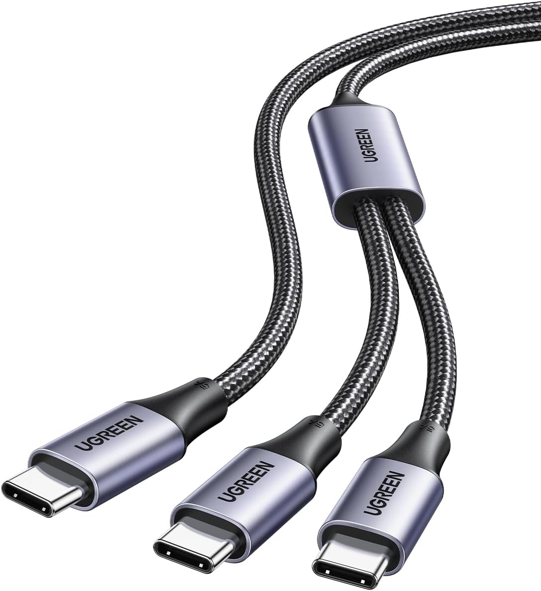 UGREEN 2 - in - 1 Universal PD Fast Charging Cable Multi Connector High Speed 5A Current Max 100W Power Delivery Multi Devices Compatibility Braided Wire - AHW Store