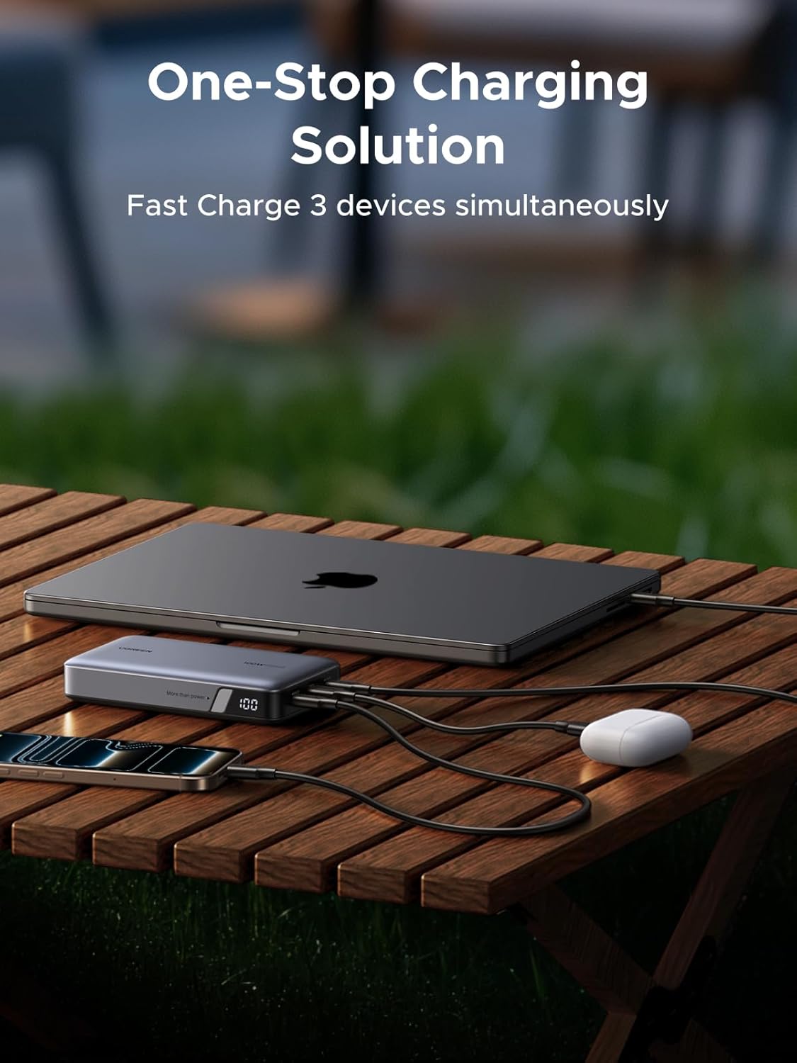 UGREEN 20000mAh 100W Two - way Fast Charging Power Bank Gray - AHW Store